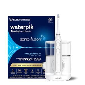 NWT Waterpik Sonic-Fusion 2.0 Professional Flossing Electric Toothbrush white